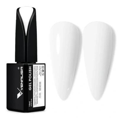 Image of VENALISA White Gel Nail Polishes Neutral Color Soak Off UV LED lamp French Design Polish Art DIY Manicure Kit Beauty Gifts 15ml