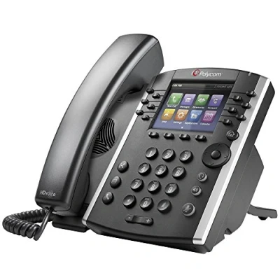 Image of Polycom VVX 411 HD Business Media IP Desk Phone optimised for SFB (No PSU)