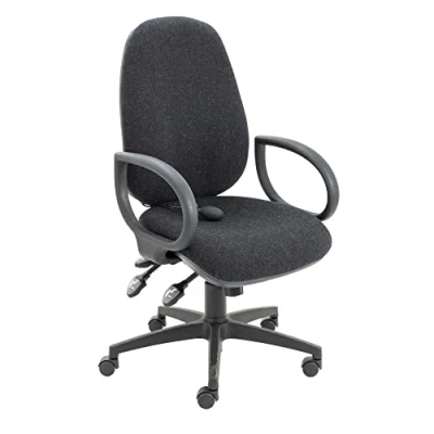 Image of Maxi Ergo Chair With Fixed Arms Charcoal CH0808CH+AC1002