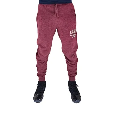 Image of Ecko Unltd. Men&#039;s Urban Cotton Designer Printed Logo Jog Jogger Sports Sweatpants, Black, Red, Green (UK, Waist, XXL, Regular, Burgundy Marl)