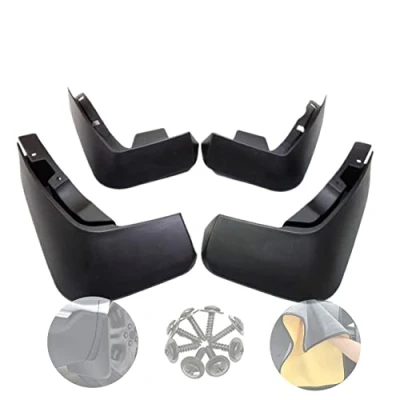 Image of 4Pcs Front Rear Car Mud Flaps Mudguards Compatible With Jaguar F pace 2016 2022, Wheel Mudflaps Full Protection Rubber Splash Guards Fender Auto Accessories Screws