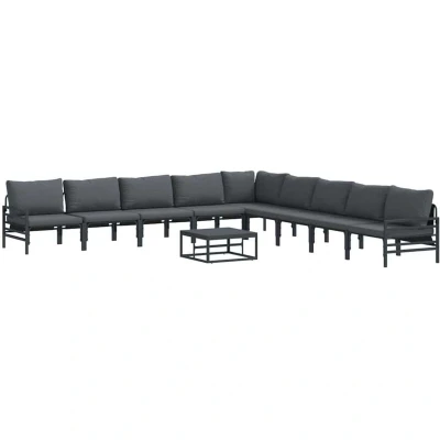 Image of Vidaxl Garden Sofa Set 10 pcs Anthracite Steel