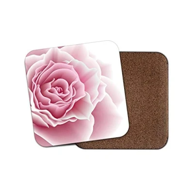 Image of 1 x Pretty Pink Rose Coaster Flower Garden Love Wedding Cute Girls Mum #15593