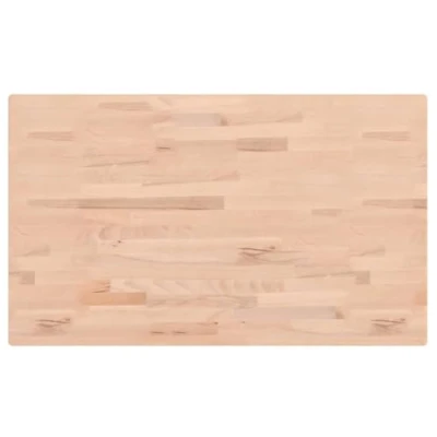 Image of vidaXL Table Top Replacement Dining/Table/Bar/Side Rectangular Solid Beech Wood 100 x 60 1.5 cm Natural Grain Variation