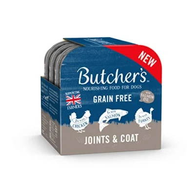 Image of Butchers Joints &amp; Coat Dog Food Trays 4x150g