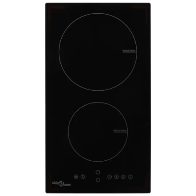 Image of vidaXL Induction Hob with 2 Burners Touch Control Electric Heat resistant Automatic Shut down Kitchen Built in Zone Appliance Glass 3500W