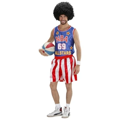 Image of Widmann 7583B Adult Basketball Player Costume Top and Shorts ? XL