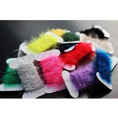 Image of Tigofly 17 Colors Total 170m Ice Dub Dubbing Thread Line Chenille Sparkle Yarn Nymph Bugs Scud Flies Body Fly Tying Materials