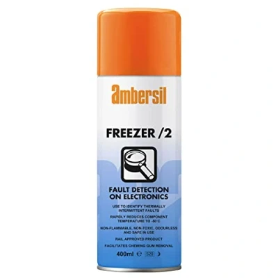 Image of Ambersil Freezer /2 Fault Detection Spray for Electronics Rail Approved 33182
