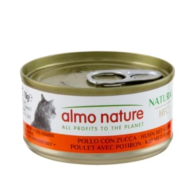 Image of almo nature Mega Pack Chicken with Pumpkin 6 x 70g Cans, transparent