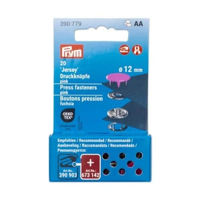 Image of Jersey snap fasteners [12 mm] Prym pink