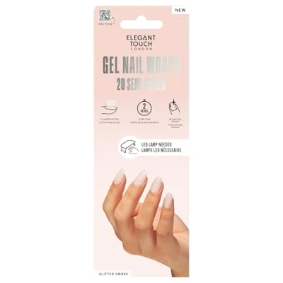 Image of Elegant Touch Semi Cured Gel Nail Wraps Moon Quartz 20s
