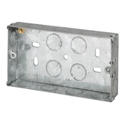 Image of Appleby 2 Gang Flush Metal Back Box 25mm Sb665