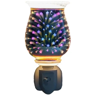 Image of Cello 3D Cosmic Plug In Electric Melt Burner Wax &amp; Oil Burner. New Home Gifts, Decor, Room Bedroom Accessories Office Accessories. Diffuser with Light Bulb.
