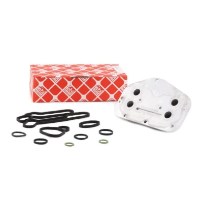 Image of 55355603, 55355603S2 Oil Cooler FEBI BILSTEIN 101406 with gaskets/seals VAUXHALL: Zafira Mk2, Astra Mk6, Mokka / X, CHEVROLET: Orlando