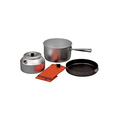 Image of Trangia Camping Set Includes: 2 L Saucepan, 0.9 Kettle, 7 Inch Frypan, Detachable Handle, &amp; Carry Bag
