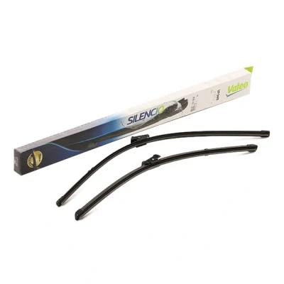 Image of 566955425, 566955426, 566998001 wiper blade VALEO 577948 630, 530mm Front Flat with spoiler for left hand drive vehicles SKODA: Kodiaq