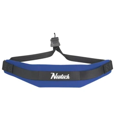 Image of Neotech Saxophone Strap Regular Metal Open Hook Neck for Saxophone, Clarinets, English Horns &amp; More Comfortable Neoprene Instrument Royal