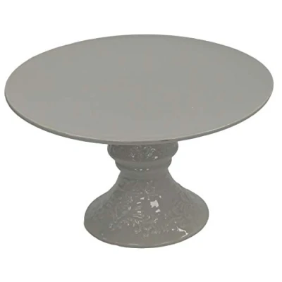 Image of 31cm Cake Stand On Pedestal Centerpiece Ornate Grey