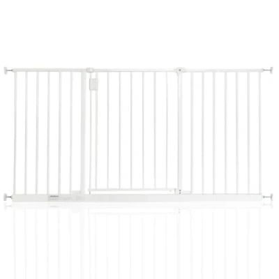 Image of Safetots Extra Wide Hallway Gate, 140cm 146cm, White, Pressure Fit Baby Safety Barrier for Hallways and Spaces, Easy Installation