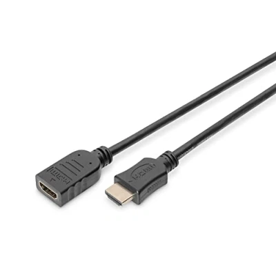 Image of DIGITUS 2.0m Type A Male to Female HDMI High Speed with Ethernet Extension Cable Black