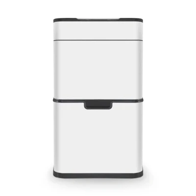 Image of Tower T938021WHT Ozone Recycling Sensor Bin, 50L, Complete System, Hands Free Opening, Carbon Filter, White