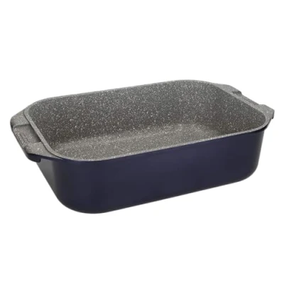 Image of MasterClass Cast Aluminium 34cm Roasting Pan Metallic Blue