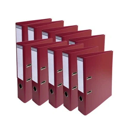 Image of Exacompta Ref. 53704E Box of 10 Prem&#039;Touch A4 lever arch files Spine 70 mm Mechanical 75 External dimensions: 32 x 29 7 cm Format to file Colour: Bordeaux