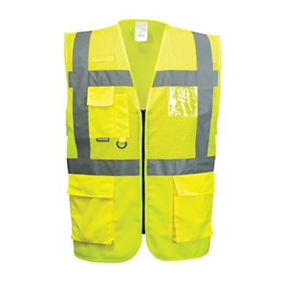 Image of Portwest Madrid Executive Mesh Vest, Size: XL, Colour: Yellow, C496YERXL