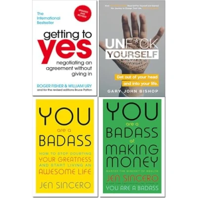 Image of Getting to yes, unfck yourself, you are a badass, badass at making money 4 books collection set