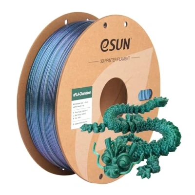Image of eSUN Chameleon PLA Filament 1.75mm, Glitter 3D Printer Filament, Gradient Color Change Dimensional Accuracy +/ 0.05mm, 1KG Spool (2.2 LBS) for Printers, Polaris