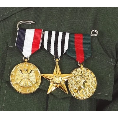 Image of Fiestas Guirca GUI18694 3 Military Medals Lapel Pin (Chest)