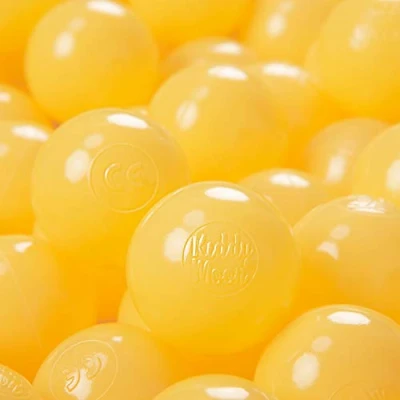 Image of KiddyMoon Soft Plastic Play Balls For Children 100 Balls/6Cm 2.36In Colourful Made In EU, Yellow