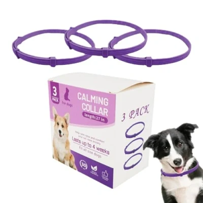 Image of Dog Calming Collar Cat and Efficient Pheromones Calm Collar, Natural Ingredients Pacify Kitten Relaxing Comfortable Breakaway Collars for Small, Medium Large Cats