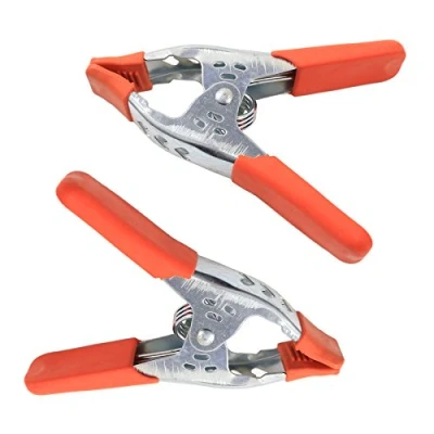 Image of 2X Large 6&quot; Metal Spring Clamps Heavy Duty Strong Clips with Rubber Grips