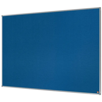 Image of Nobo Felt Noticeboard, 1500 x 1000mm, Aluminium Trim, Corner Wall Mounting, Essence Range, Blue, 1915559