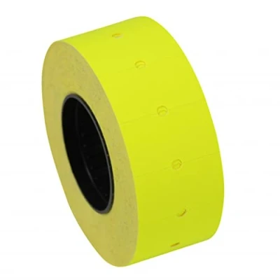 Image of Gato CT1 22mm x 12mm Price Gun Labels Fluorescent Yellow 10 Rolls 10,000