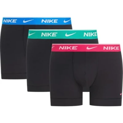 Image of Nike Underwear Trunk 3 PACK Pants, Men&#039;s, Size: Small, Black/light blue