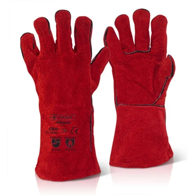 Image of Red Welders Gauntlet 14