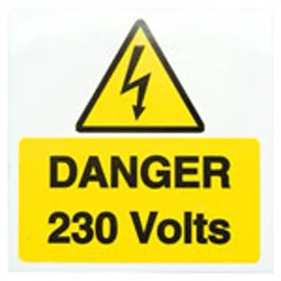 Image of Industrial Signs Danger Sign Self Adhesive Vinyl 230 V Is1910Sa