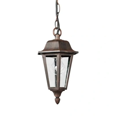 Image of Lindby Ceiling Light Outdoor &#039;Lamina&#039; (Antique, Vintage) in Brown Made of Aluminium (1 Source, E27) from Pendant Lighting,