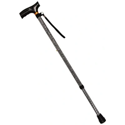Image of HOMECRAFT Coloured Walking Sticks, Etched Black Color, Assisstant Device for Elderly, Handicapped, and Disabled Users, Adjustable Cane Stability Support, Lightweight Stick