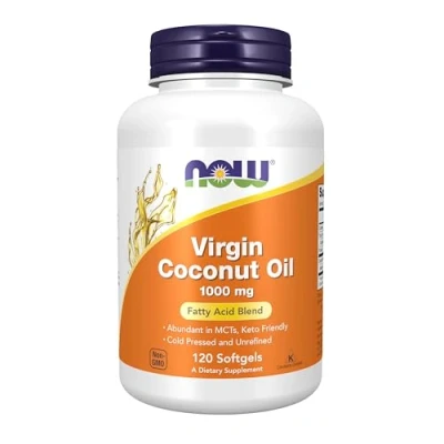 Image of NOW Foods Virgin Coconut Oil 1000 mg. 120 Softgels