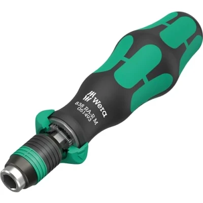 Image of 838 RA R M Bits Handhalter, with Ratchet functionality, 1/4&quot; 05051493001
