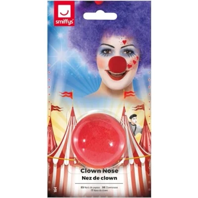 Image of Smiffys Clown Nose, Red Sponge, Circus Fancy Dress, Dress Up Accessories