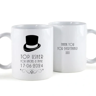 Image of The Gift Experience Personalised Usher Mug, Gifts, Wedding Gifts