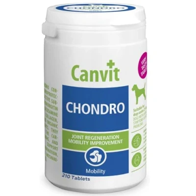 Image of Canvit Joint Supplements For Dogs With Glucosamine and Chondroitin High Strength Vitamin C &amp; E, Pain Relief Hip Care Small Young 230g 210 Tablets