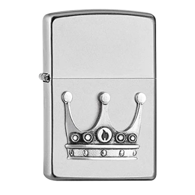 Image of Zippo Lighter, Metal, Satin Chrome, One Size
