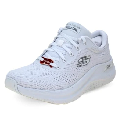 Image of Skechers Women&#039;s Arch FIT 2.0 Big League Sneaker, White, 5.5 UK