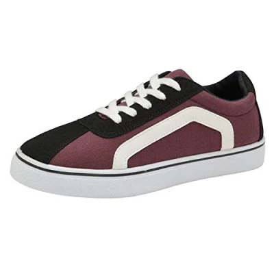 Image of DUNLOP Women&#039;s Brookland Casual Lace Up Sneakers Pumps (Ezra Burgundy, Numeric_5)